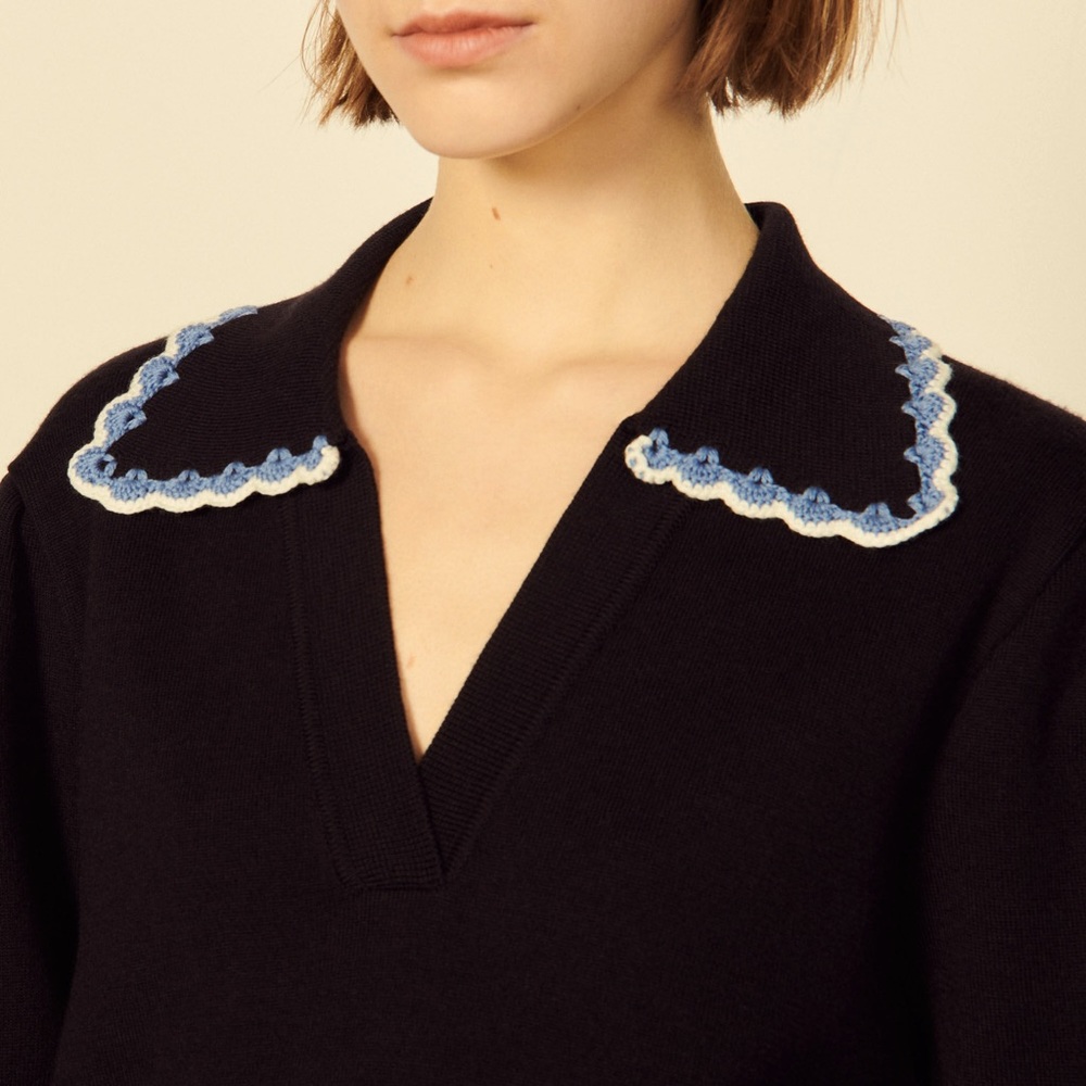 Sandro delicate ornate collar